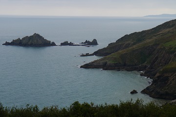 Rocky islets off the coast, seen from Coleton Fishacre
